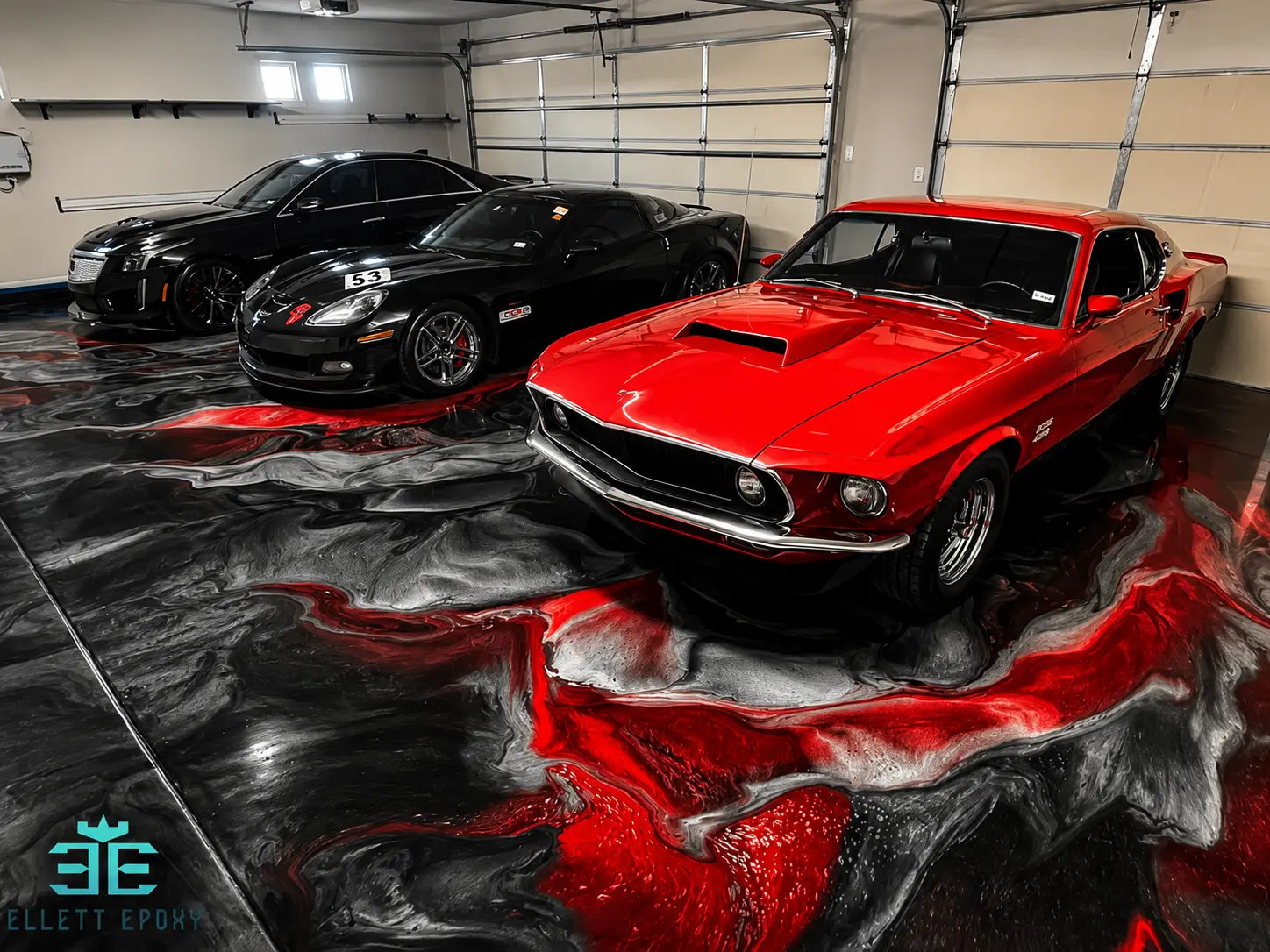 Inferno Chrome metallic epoxy finish