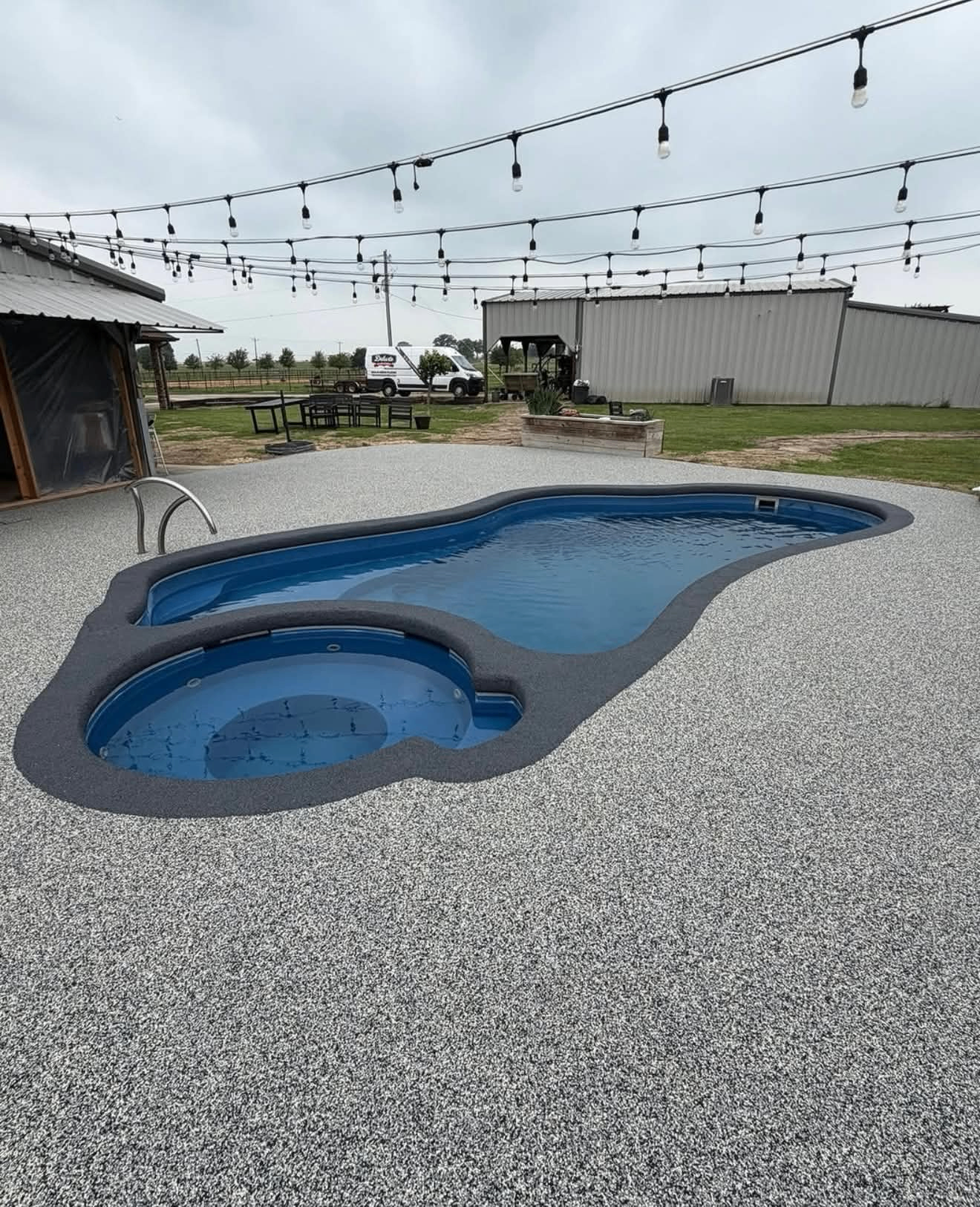 Grey Flake Pool Deck