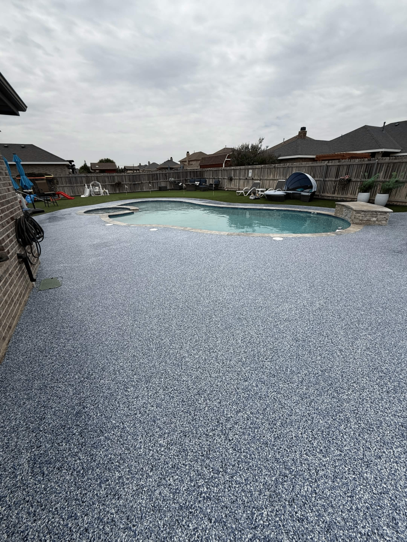 Blue & Silver Flake Pool Deck — Midland