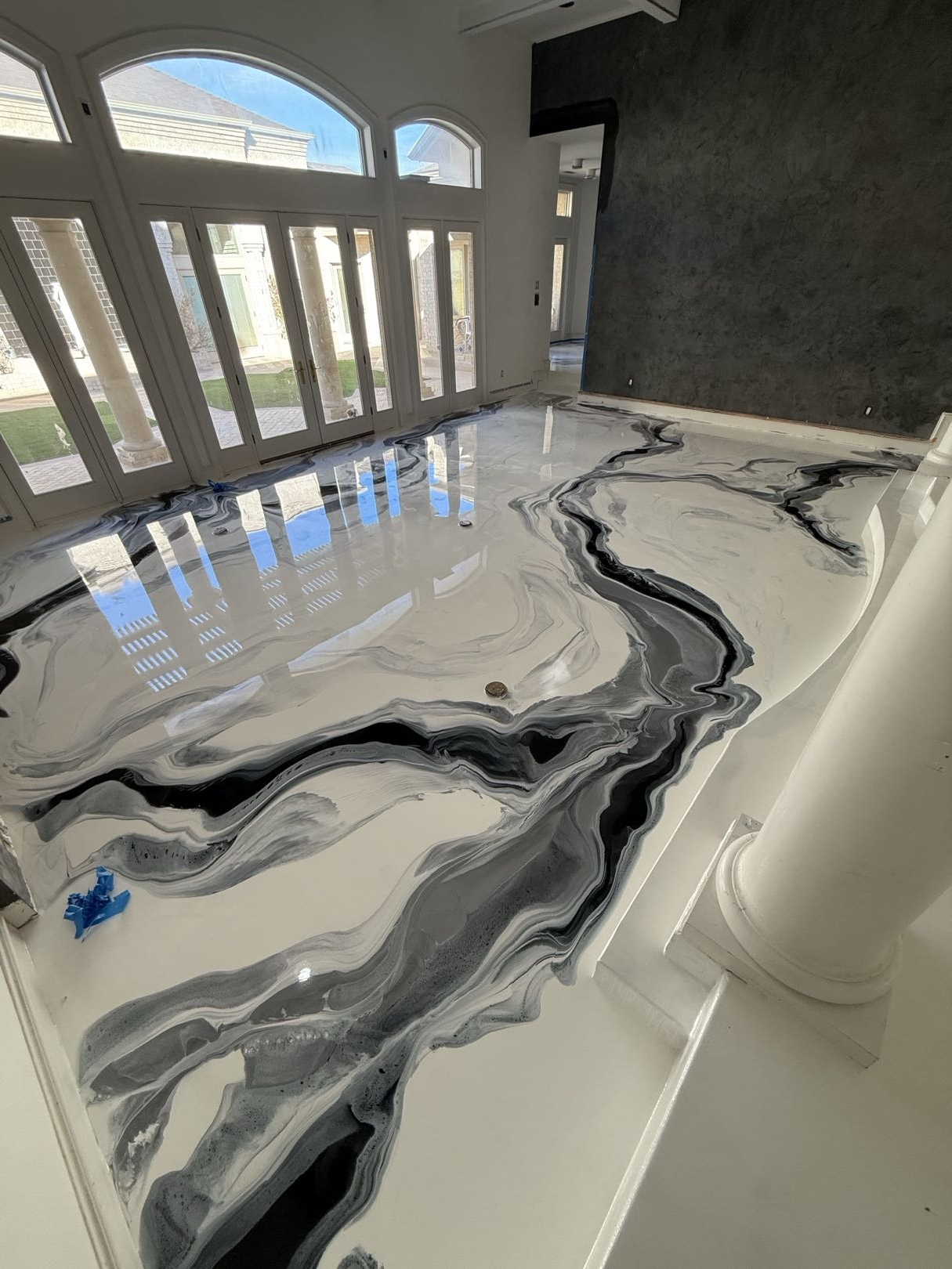 Glacier Veil metallic epoxy finish